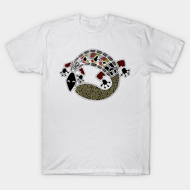 Aboriginal Art - Gecko T-Shirt by hogartharts